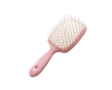 Щетка для волос маленькая розовая с белыми зубчиками